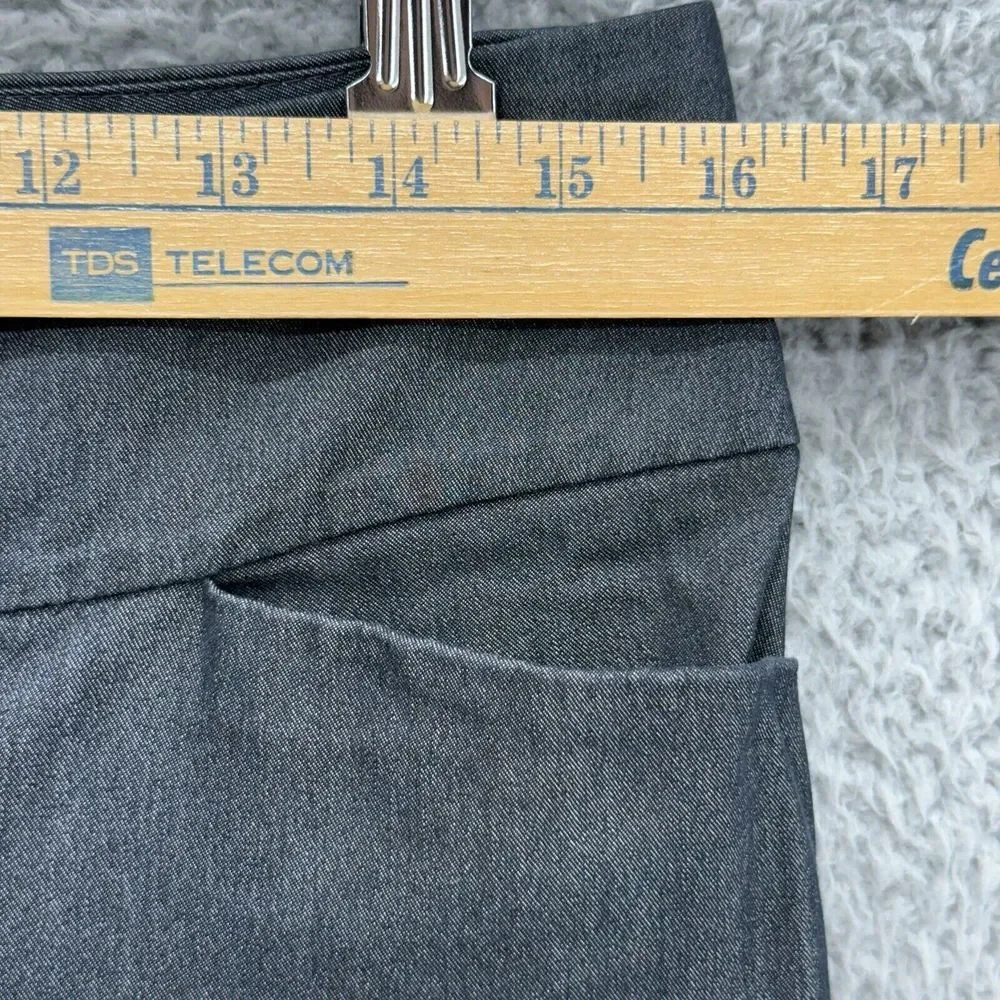EXPRESS Design Studio Editor‎ Charcoal Gray Dress Pants Slacks Wide Leg Size 4